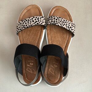 Blowfish Malibu Boss Slipper - leopard/pewter Women’s 10